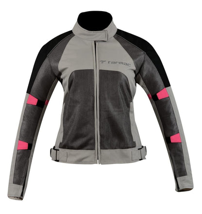 Tarmac Drifter II Grey/Black/Pink Ladies SAFE TECH Level 2 Riding Jacket