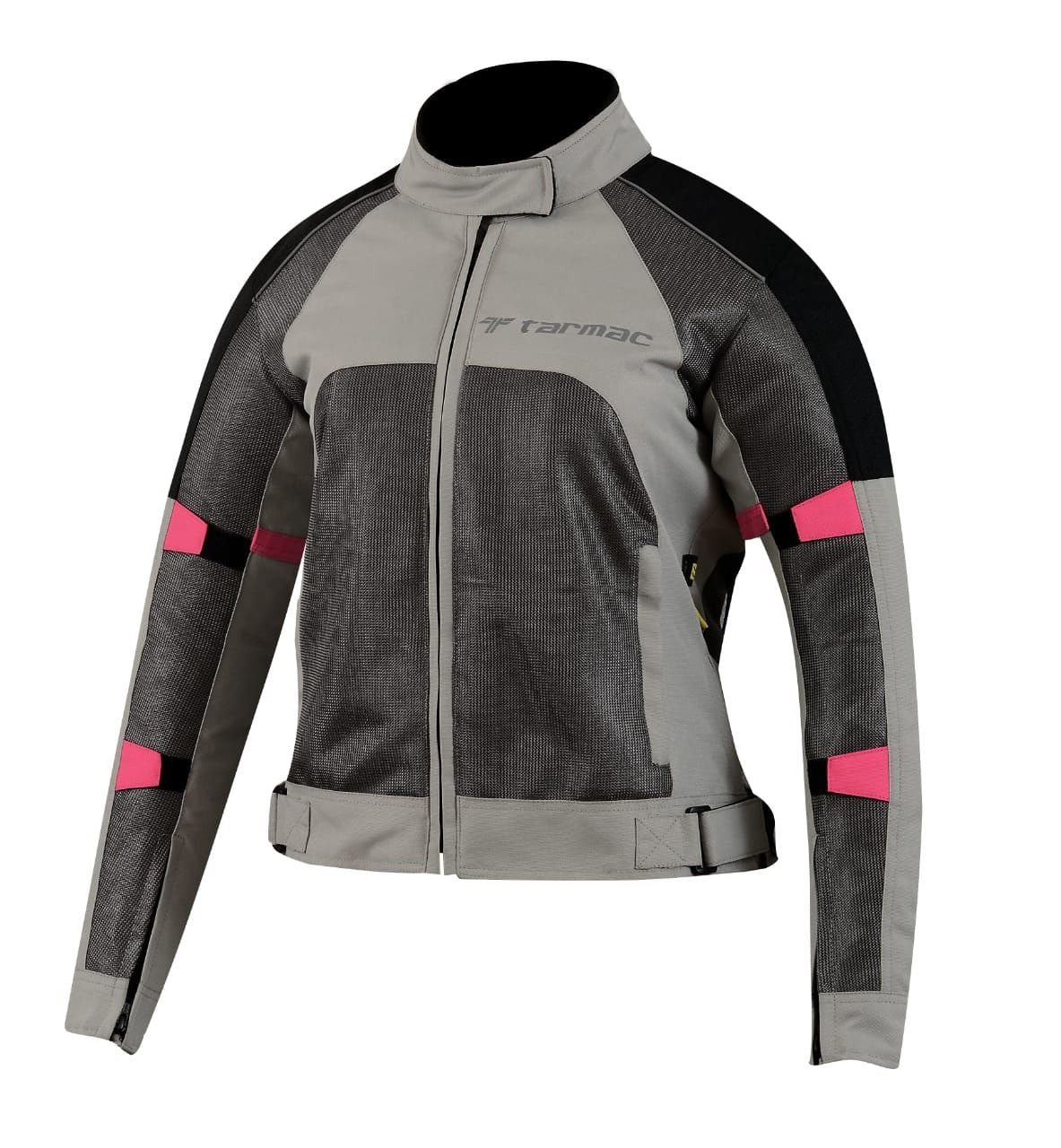 Tarmac Drifter II Grey/Black/Pink Ladies SAFE TECH Level 2 Riding Jacket