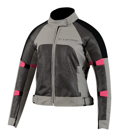 Tarmac Drifter II Grey/Black/Pink Ladies SAFE TECH Level 2 Riding Jacket