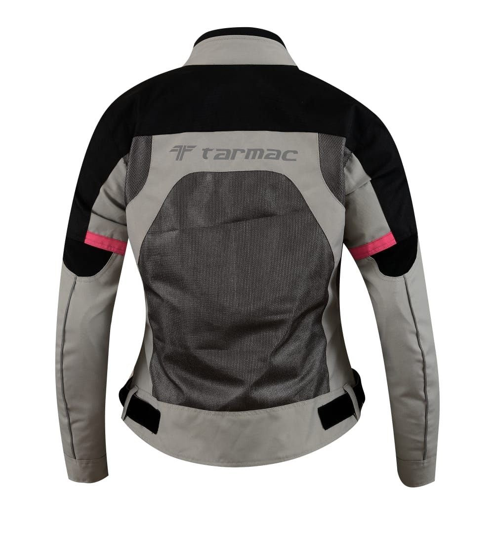 Tarmac Drifter II Grey/Black/Pink Ladies SAFE TECH Level 2 Riding Jacket