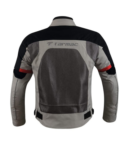 Tarmac Drifter II Grey-Black and Red Riding Jacket for Men - Level 2
