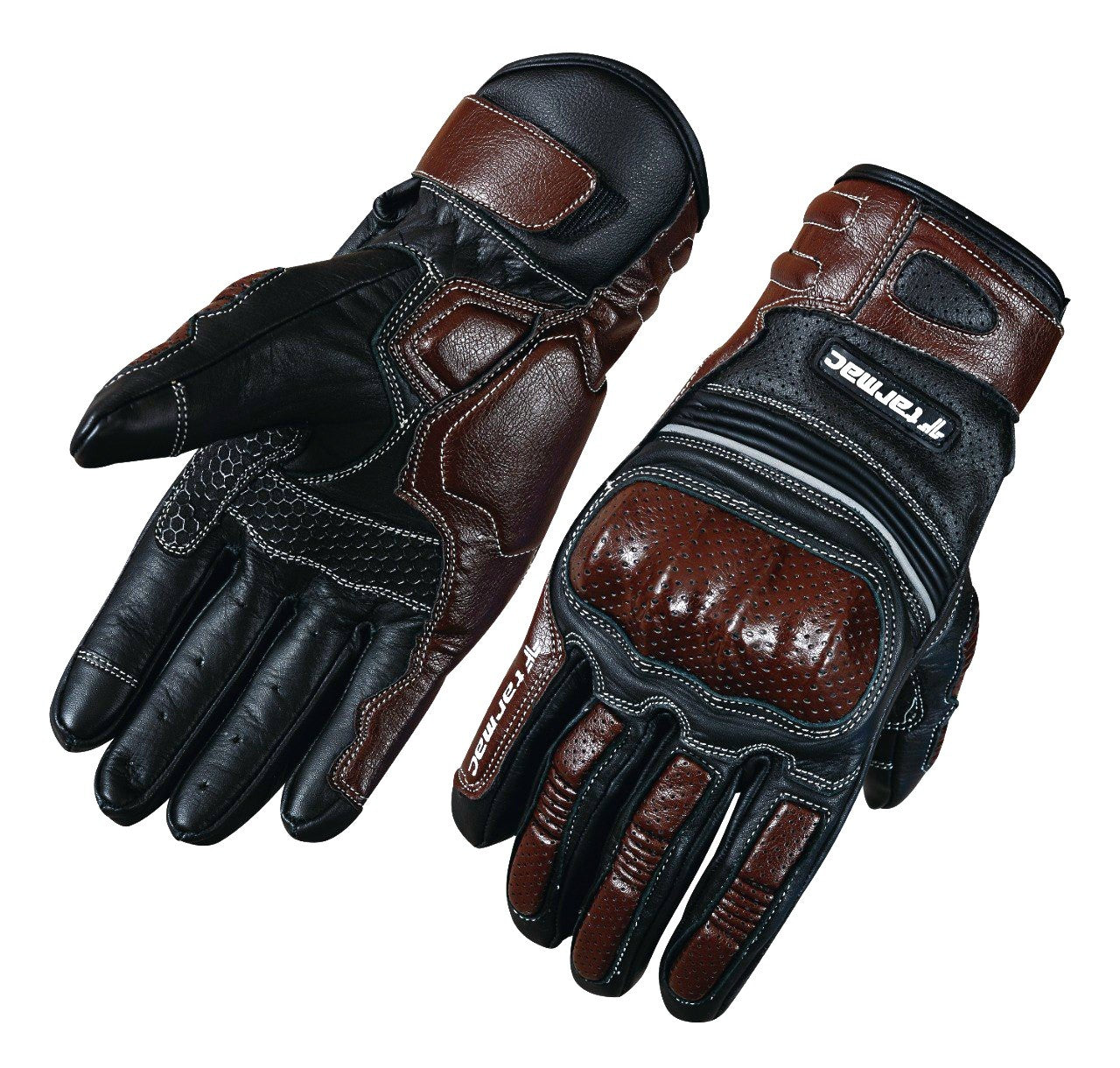 Tarmac Retro Black and Brown Gloves