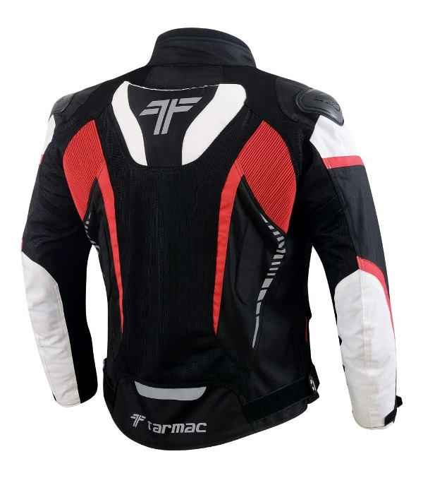 Tarmac Corsa Black/White/Red Riding Jacket with SAFE TECH protectors