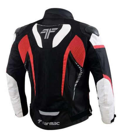 Tarmac Corsa Black/White/Red Riding Jacket with SAFE TECH protectors