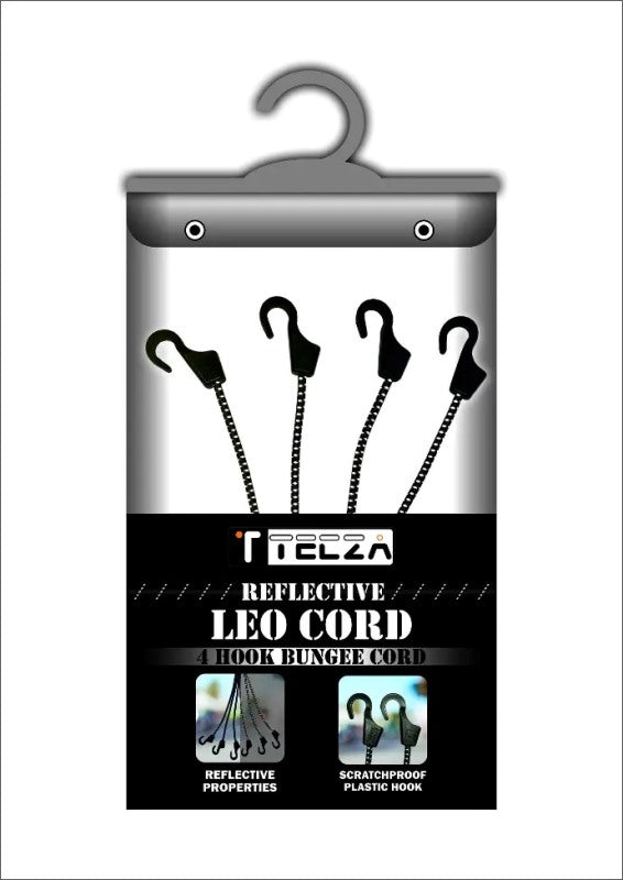 Tecza Reflective Bungee Cord -Leo Cord (4 Hook)