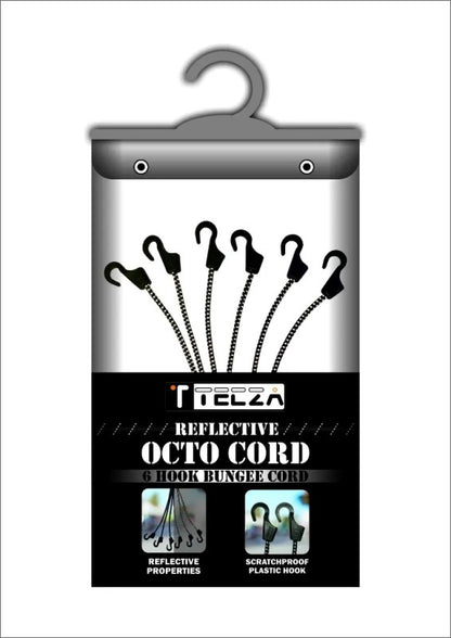 Tecza Reflective Bungee Cord -Octo Cord (6 Hook)