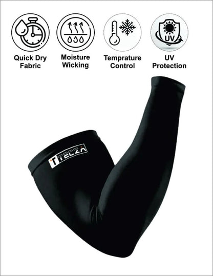 Tecza Tecza Arm sleeves Dry fit Black (Pair)