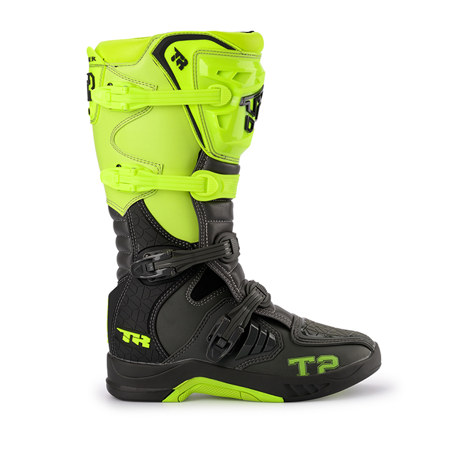 Tiger Racing-MTR T2 Motocross Offroad Boots (Black Green)
