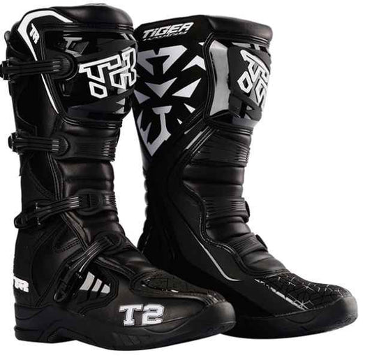 Tiger Racing-MTR T2 Motocross Offroad Boots (Black)