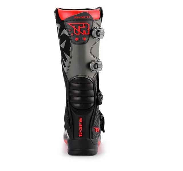 Tiger Racing-MTR T2 Motocross Offroad Boots (Grey Red)