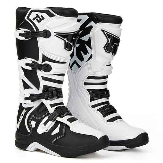 Tiger Racing-MTR T3 Motocross Boots White Black