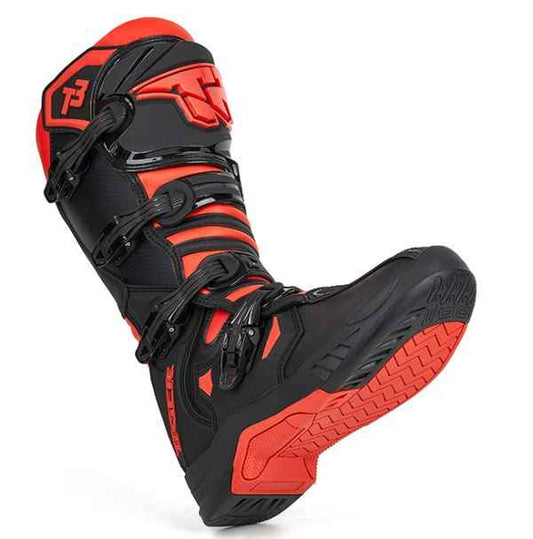 Tiger Racing-MTR T3 Motocross Boots (Black Red)