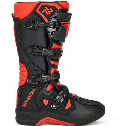 Tiger Racing-MTR T3 Motocross Boots (Black Red)