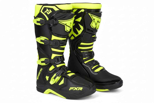 Tiger Racing-MTR T3 Offroad MX Boots (Black Neon Green)