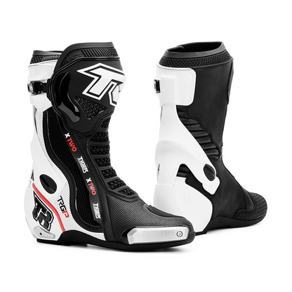 Tiger Racing X2 Racing Boots - BlackWhite
