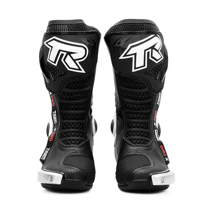 Tiger Racing X2 Racing Boots - Black/White