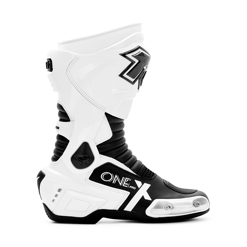 Tiger Racing X One Pro Boots - White Black