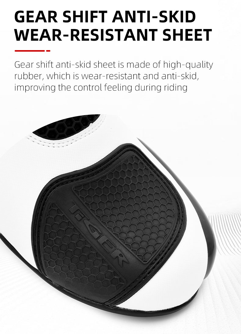 Tiger Racing X One Pro Boots - Black White