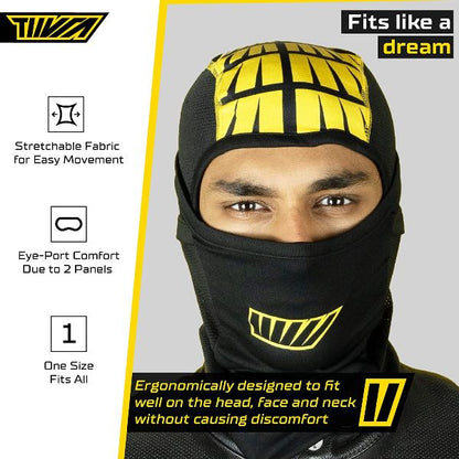 Tiivra Throttler Solo Balaclava (Black Yellow)