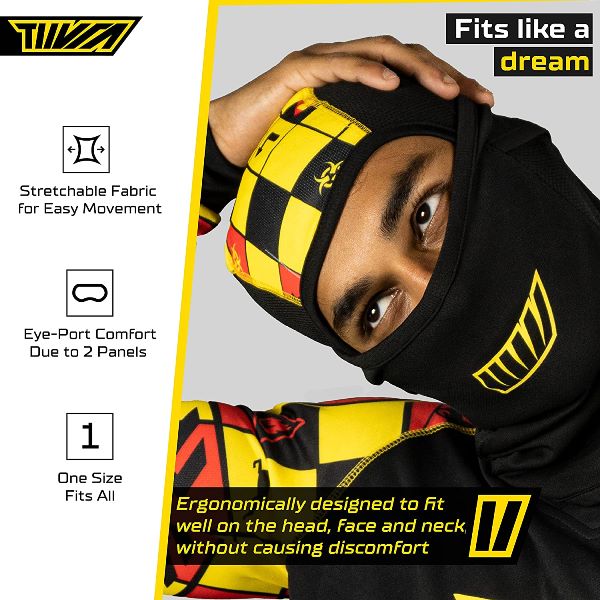 Tiivra XRoads Balaclava (Black Yellow)