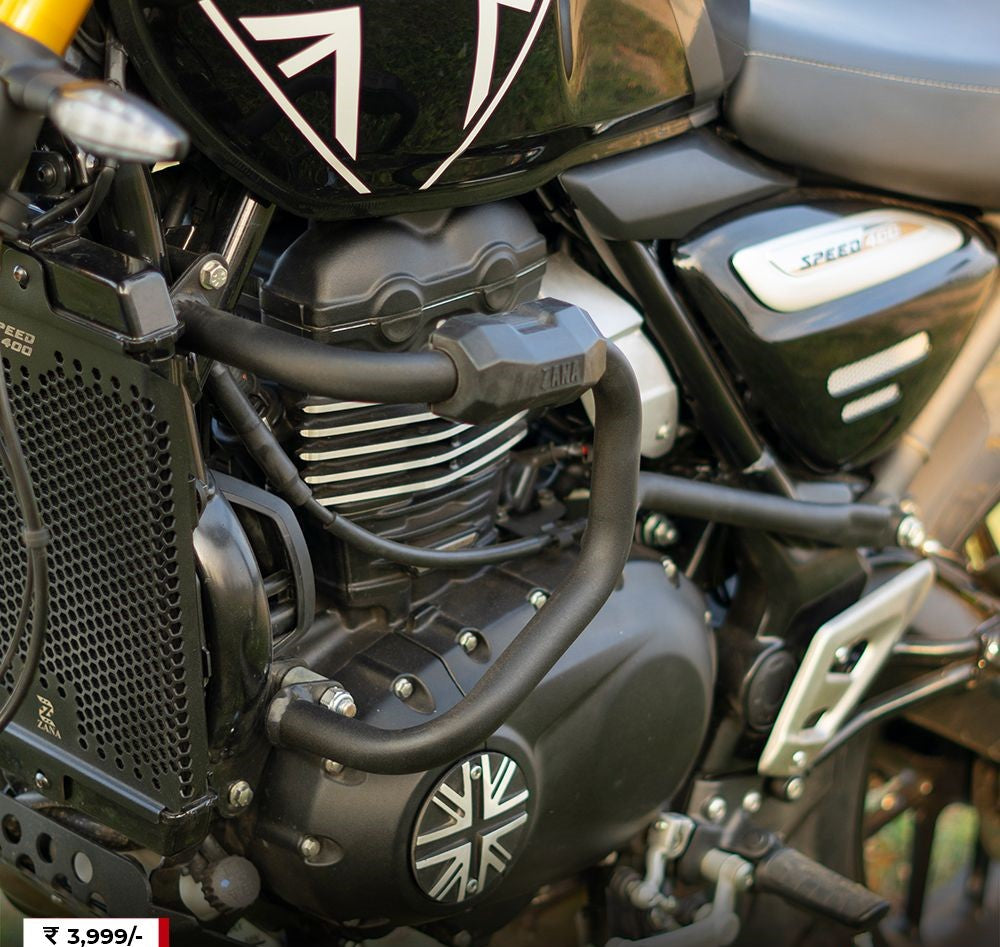 Crash Guard with Puck Slider Black for Triumph Speed 400 - ZI-8363 - Riders Junction