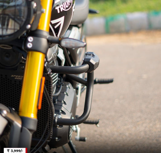 Crash Guard with Puck Slider Black for Triumph Speed 400 - ZI-8363 - Riders Junction