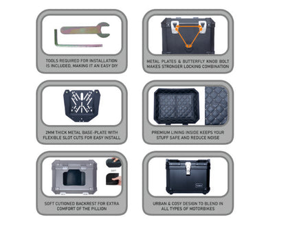 Top Box (47 Liters) Black -ASG-SG-48