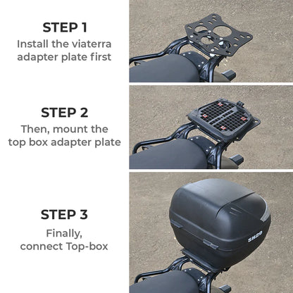Top Box Adapter Plate for RE Himalayan BS6 - ViaTerra