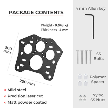 Top Box Adapter Plate for RE Himalayan BS6 - ViaTerra