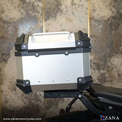 ZANA Top Box Aluminium Silver (35 liters) for KTM Duke 250/390 Gen-3 -ZI-TB-006 - Riders Junction