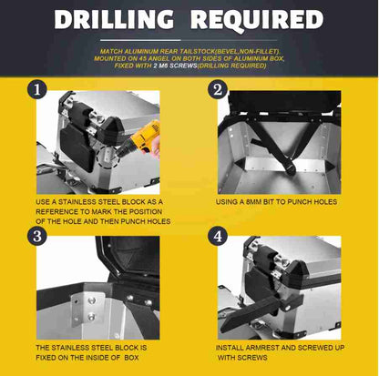 Passenger Armrest for Aluminium Top Box - Riders Junction