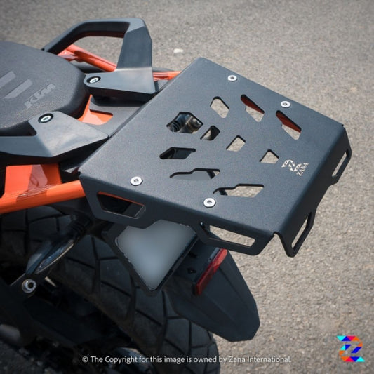 KTM ADV 250/390/390 X New Orange & Black Top Rack Compatible with Grab Rail by ZANA - ZI-8151