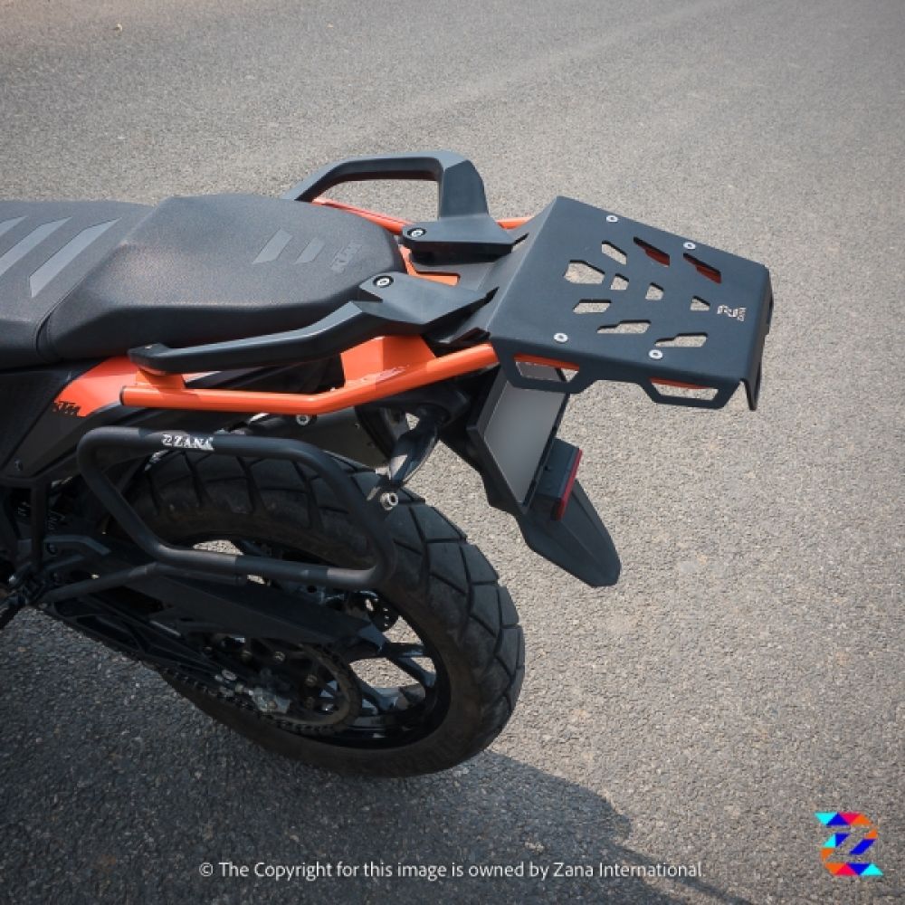 KTM ADV 250/390/390 X New Orange & Black Top Rack Compatible with Grab Rail by ZANA - ZI-8151