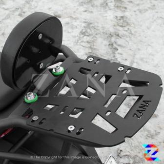 Top Rack Type-1 Black With Plate Compatible With Pillion Backrest Dominar 2017-2018 - Riders-Junction