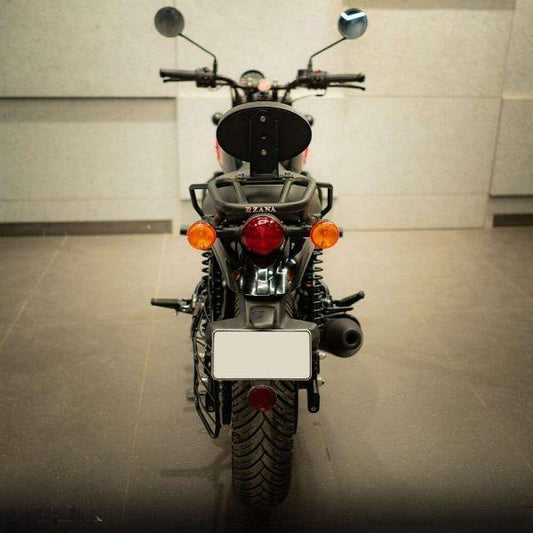 Top Rack Without Plate Compatible With Pillion Backrest For Royal Enfield Hunter 350 - ZI-8269 - Riders Junction