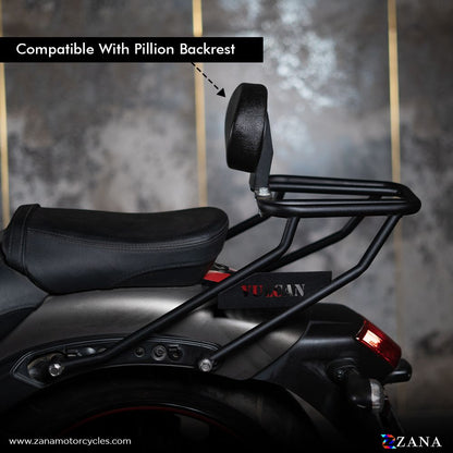 Top Rack Without Plate Compatible with Pillion Backrest for Kawasaki Vulcan 650 - ZI-8311