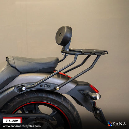 Top Rack with Plate Compatible with Pillion Backrest for Kawasaki Vulcan 650 - ZI-8310