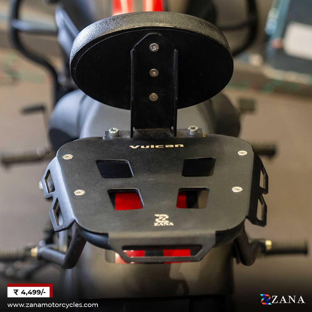 Top Rack with Plate Compatible with Pillion Backrest for Kawasaki Vulcan 650 - ZI-8310