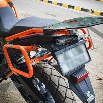 Top Rack with Plate Type-2 Orange for KTM Adventure 390 - ZI-8153 - Riders Junction