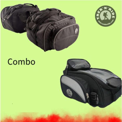 Trek N Ride Motorcycle Saddle Bag and Tank Bag Combo