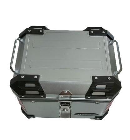 Trek N Ride Motorcycle Top Box – 45L (New Model) - Silver