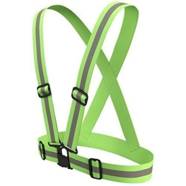 Trek N Ride Safety Reflective Belt Jacket - Green- RFBT-OR