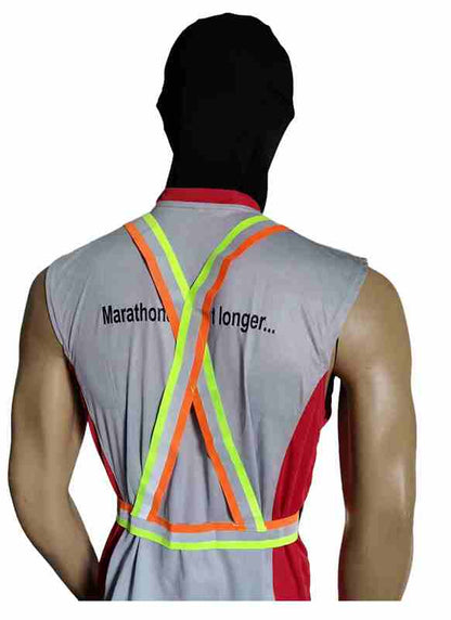 Trek N Ride Safety Reflective Belt Jacket - Orange - RFBT-OR