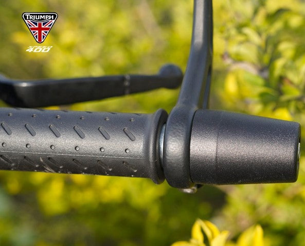 Aluminium Bar End Sliders for Triumph Speed 400 - Black - Carbon Racing - Riders Junction
