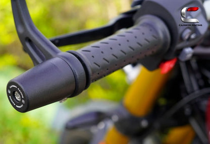 Aluminium Bar End Sliders for Triumph Speed 400 - Black - Carbon Racing - Riders Junction