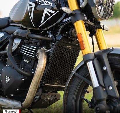 Triumph Speed 400 - Radiator Grill - Honeycomb Black - ZI-8367 - Riders Junction