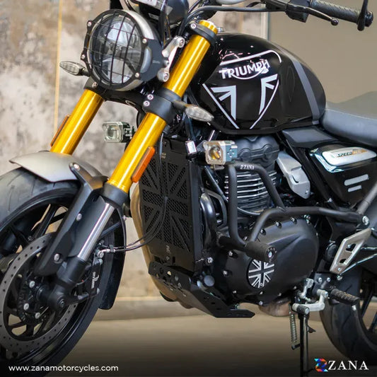 Triumph Speed 400 - Radiator Grill - UK Flag Black - ZI-8368