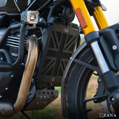 Triumph Speed 400 - Radiator Grill - UK Flag Black - ZI-8368