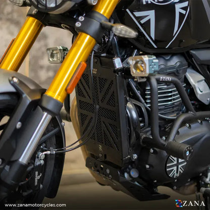 Triumph Speed 400 - Radiator Grill - UK Flag Black - ZI-8368 - Riders Junction