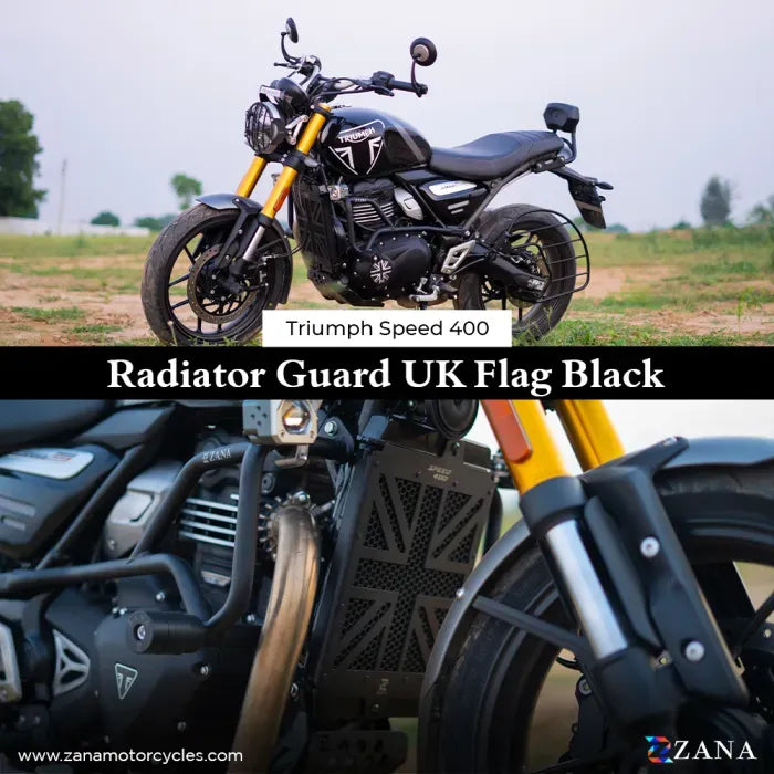 Triumph Speed 400 - Radiator Grill - UK Flag Black - ZI-8368 - Riders Junction